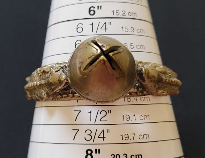 Vintage West African Ashanti Brass Crocodile Bracelet