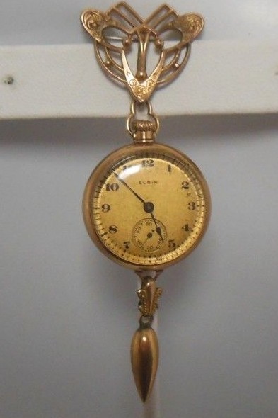 Antique Elgin Watch Brooch/Pin Stamped August -11-1916