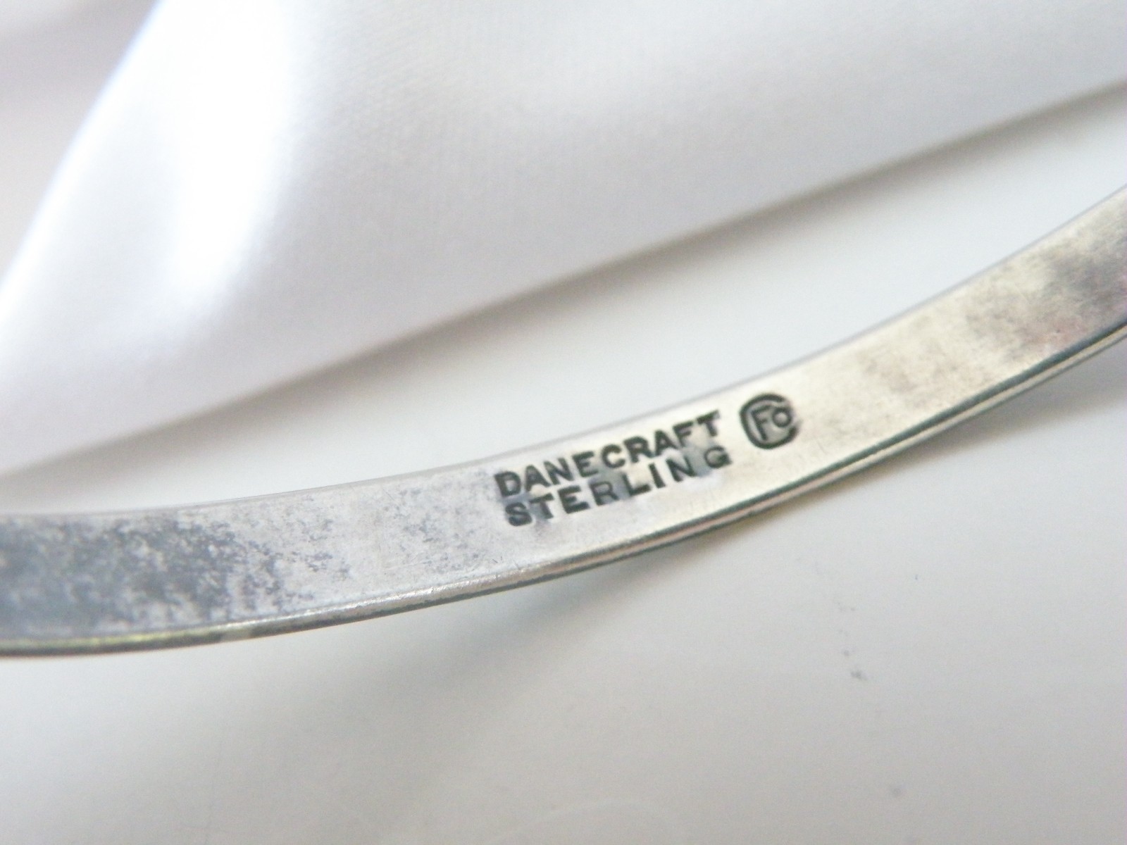 Vintage Sterling Silver 925 Rare Danecraft Felch Slip on Bracelet 7.5″