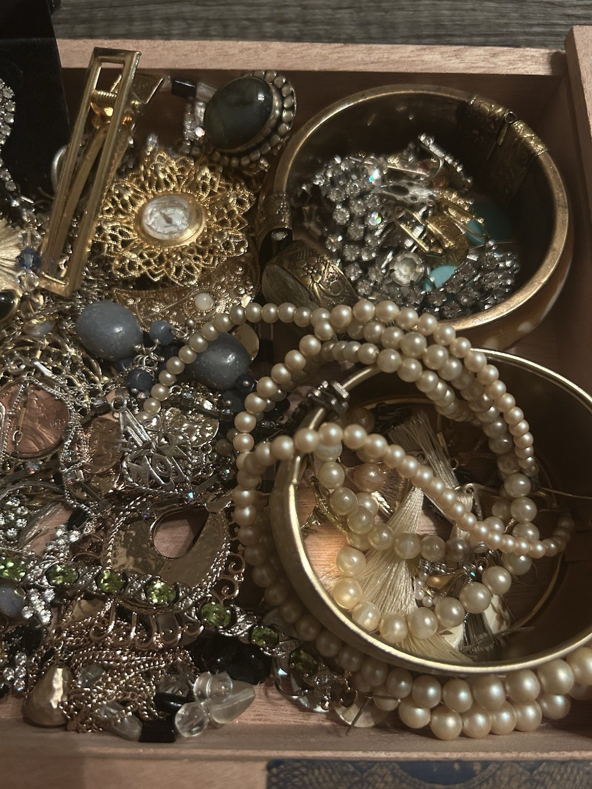 Estate Jewerly Wind Up Watch Stamped/ Signed & Unsigned Untested Lot #9