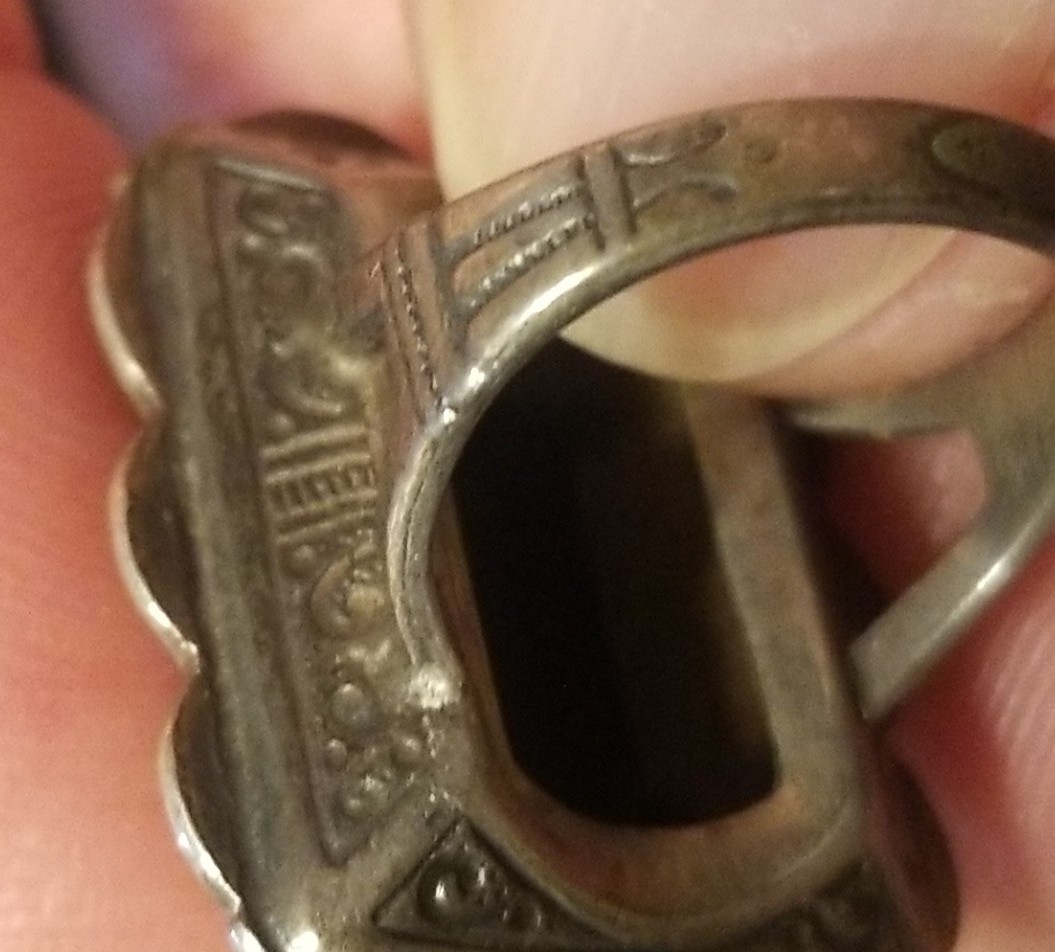 Antique Victorian Mourning Ring, Size 3, Black Onyx Marcasite And Silver