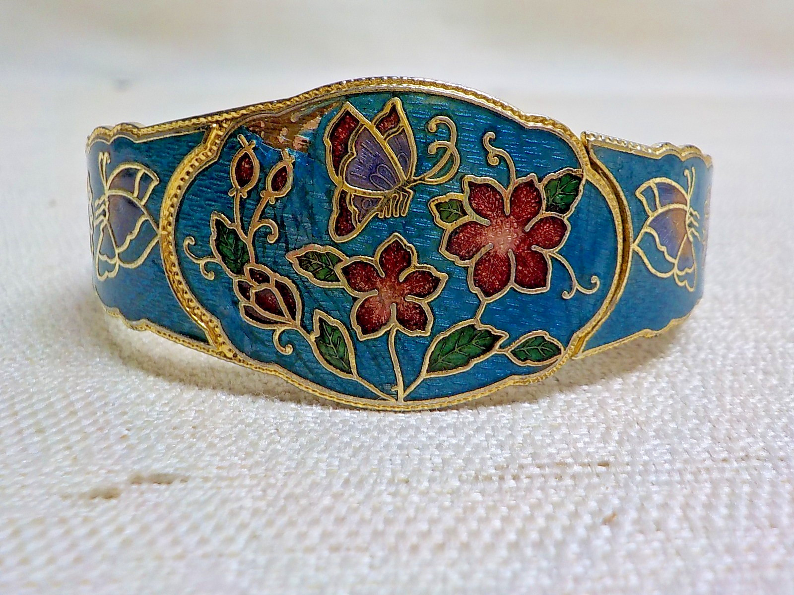 Cloisonne Enamel Bangle/Clamper Unisex Adult Bracelet