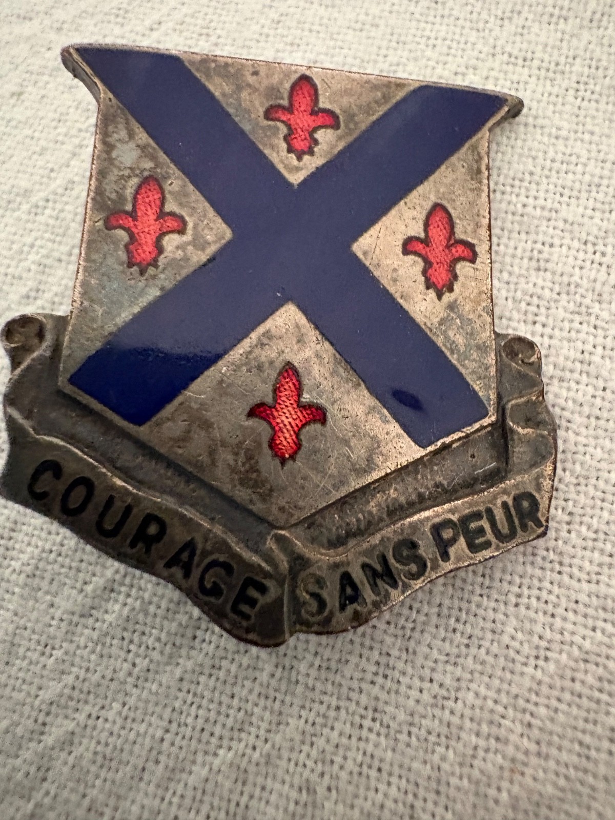 Vintage U.S. Army 126th Infantry Regiment “Courage” Pins (2)