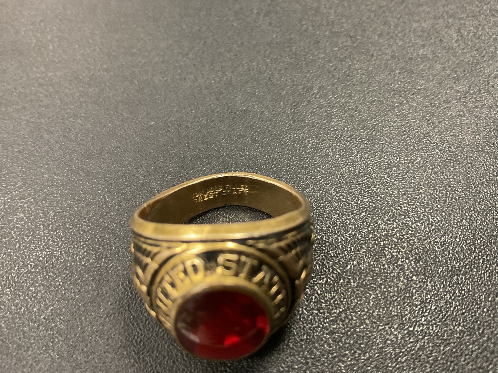 Vintage Gold Filled United States Army Ring 10k Gold Filled “Best Craft” Size