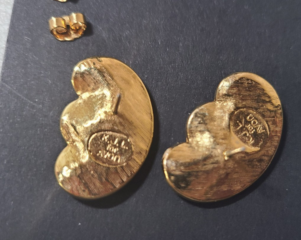 KJL Kenneth Jay Lane For Avon Earrings Butterfly Wings, Vintage