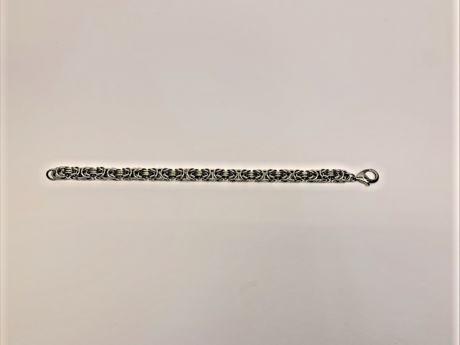 AK Turkey Stainless Steel Byzantine Chain Link Vintage Bracelet 8”