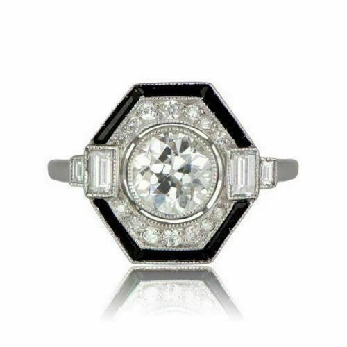 2.50Ct Round Cut Lab Created Diamond 14K White Gold Plated Anniversary Gift Ring