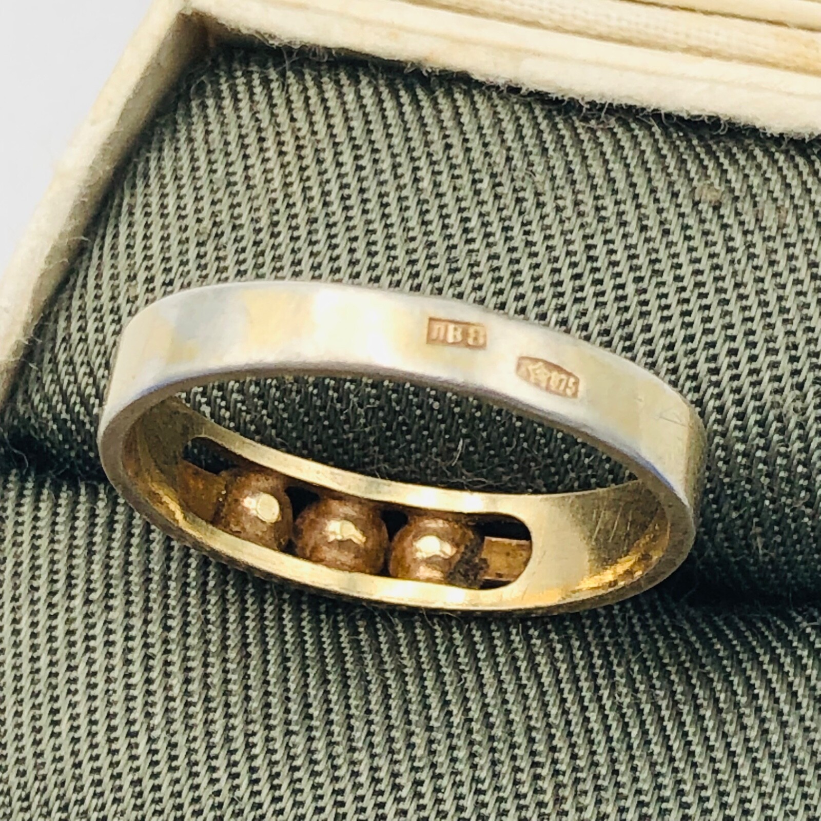 Vintage Soviet Gilding Ring Silver 875 Women’s Jewelry