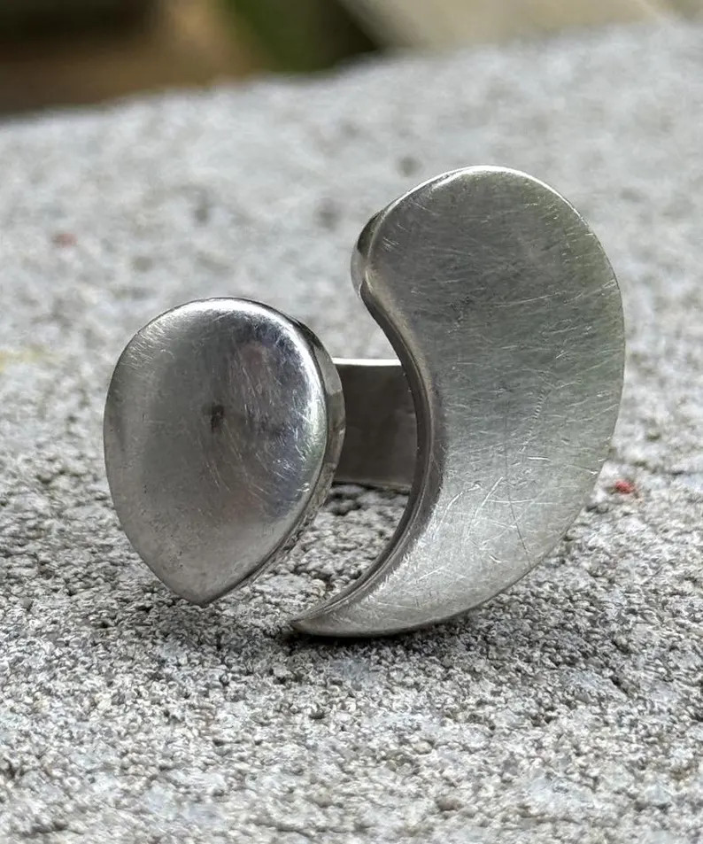 vintage artisan ring sterling silver 925