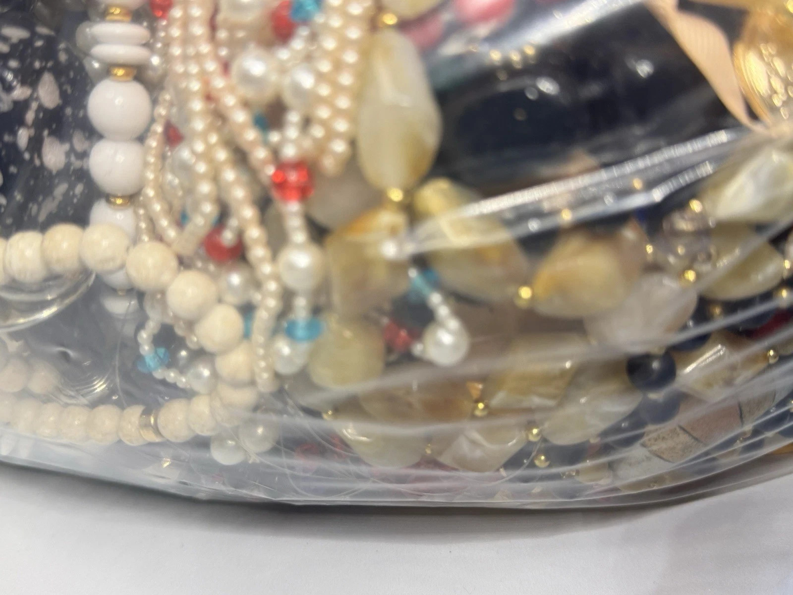 14Lbs Vintage Mod WEAR Sell Signed Unsigned Necklaces Pearl Bead Stone Lucite