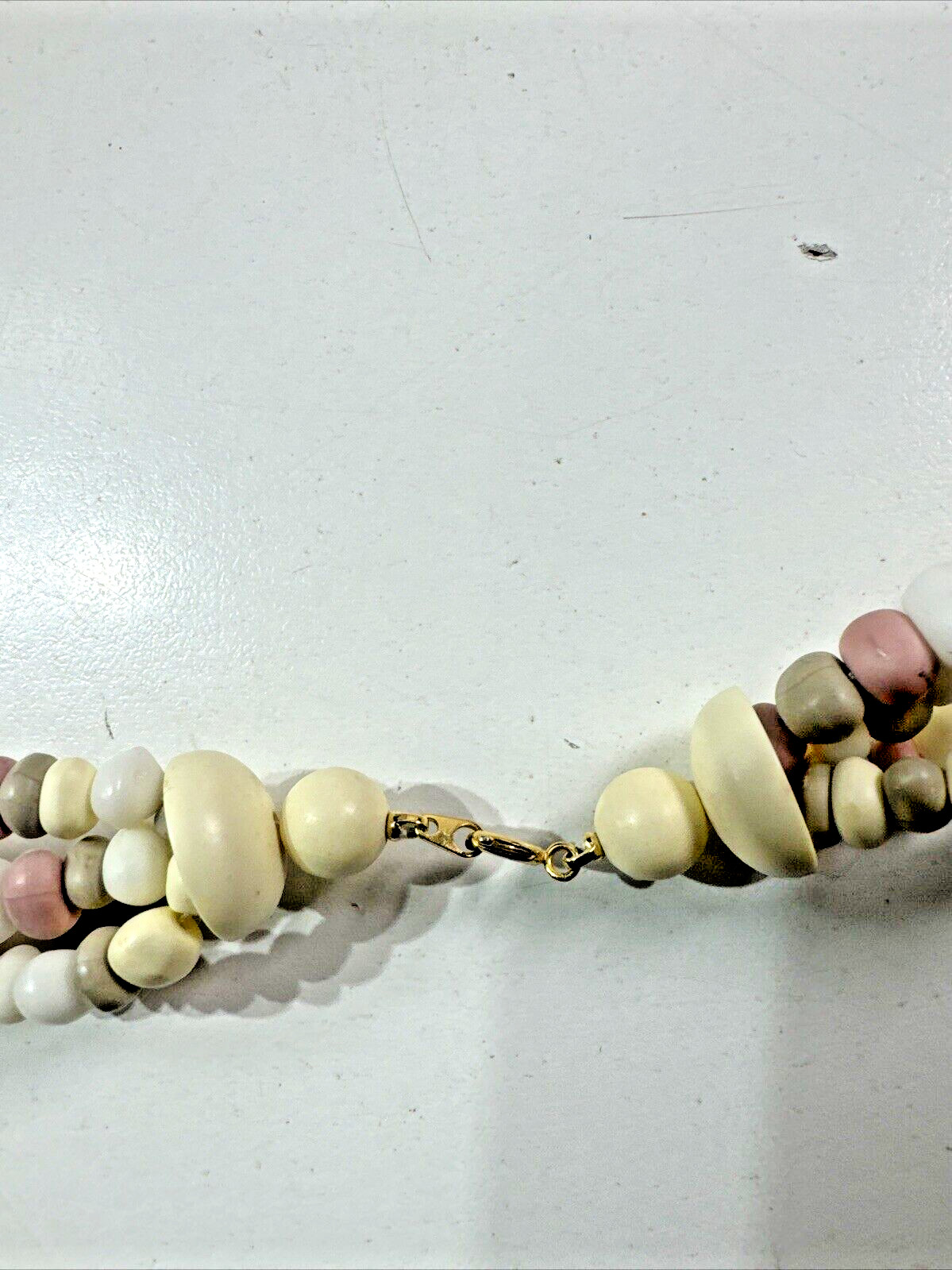 Vintage ESTATE 70S/80S/90S 6XBeaded Necklace SOME JAPAN SOME GLASS /LUCITE PINKS