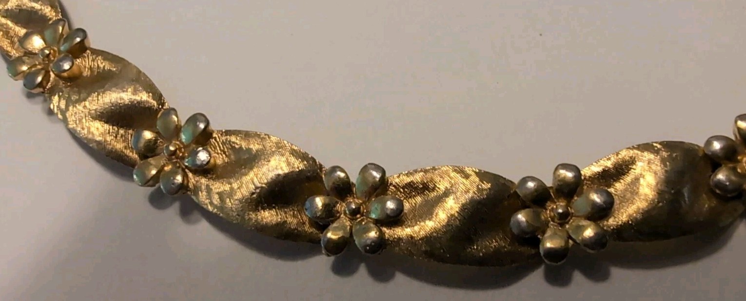Vintage Crown Trifari Gold Tone Birthday Series Bracelet