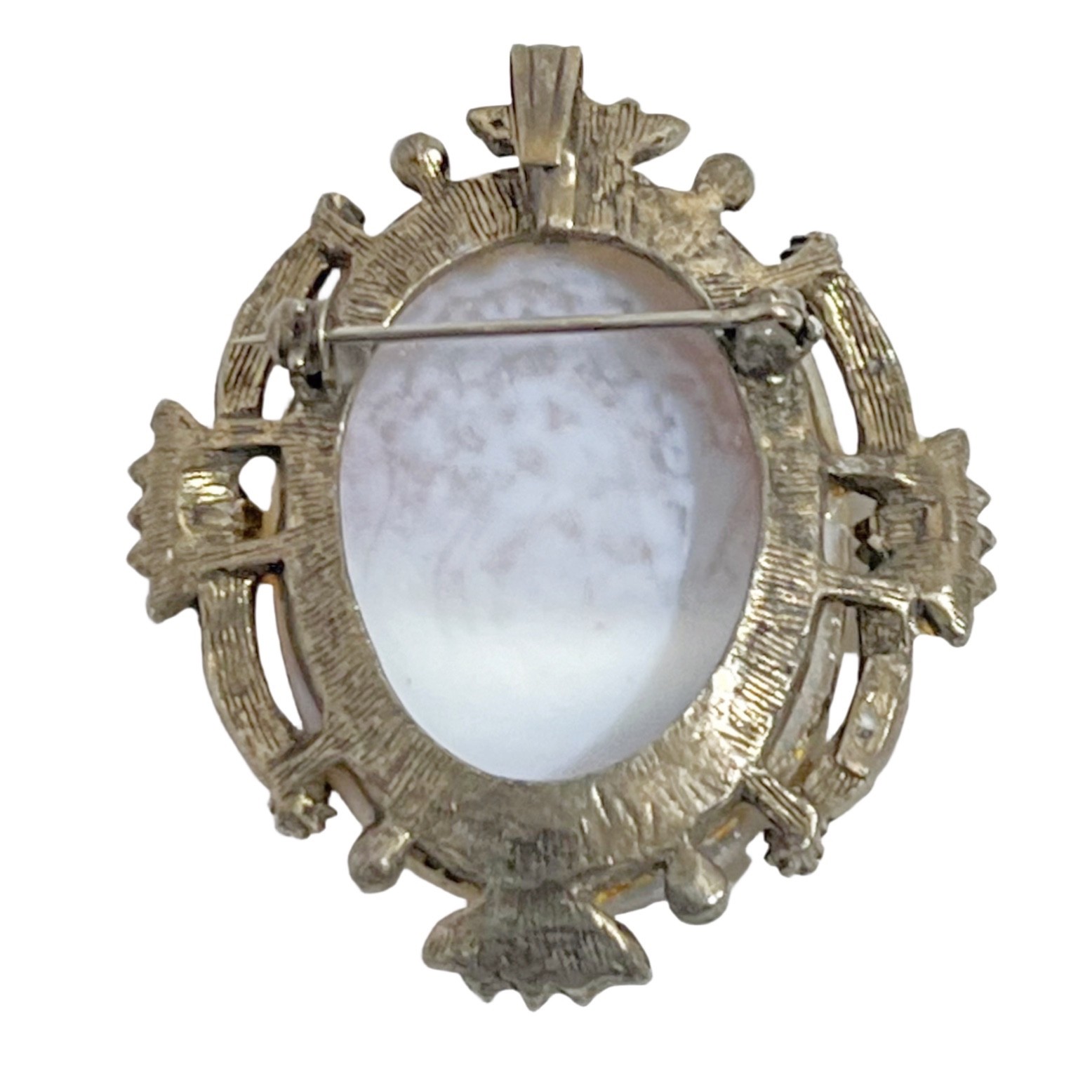 Dragons Breath Brooch Faux Garnets Seed Pearls Jade Vintage 1960s