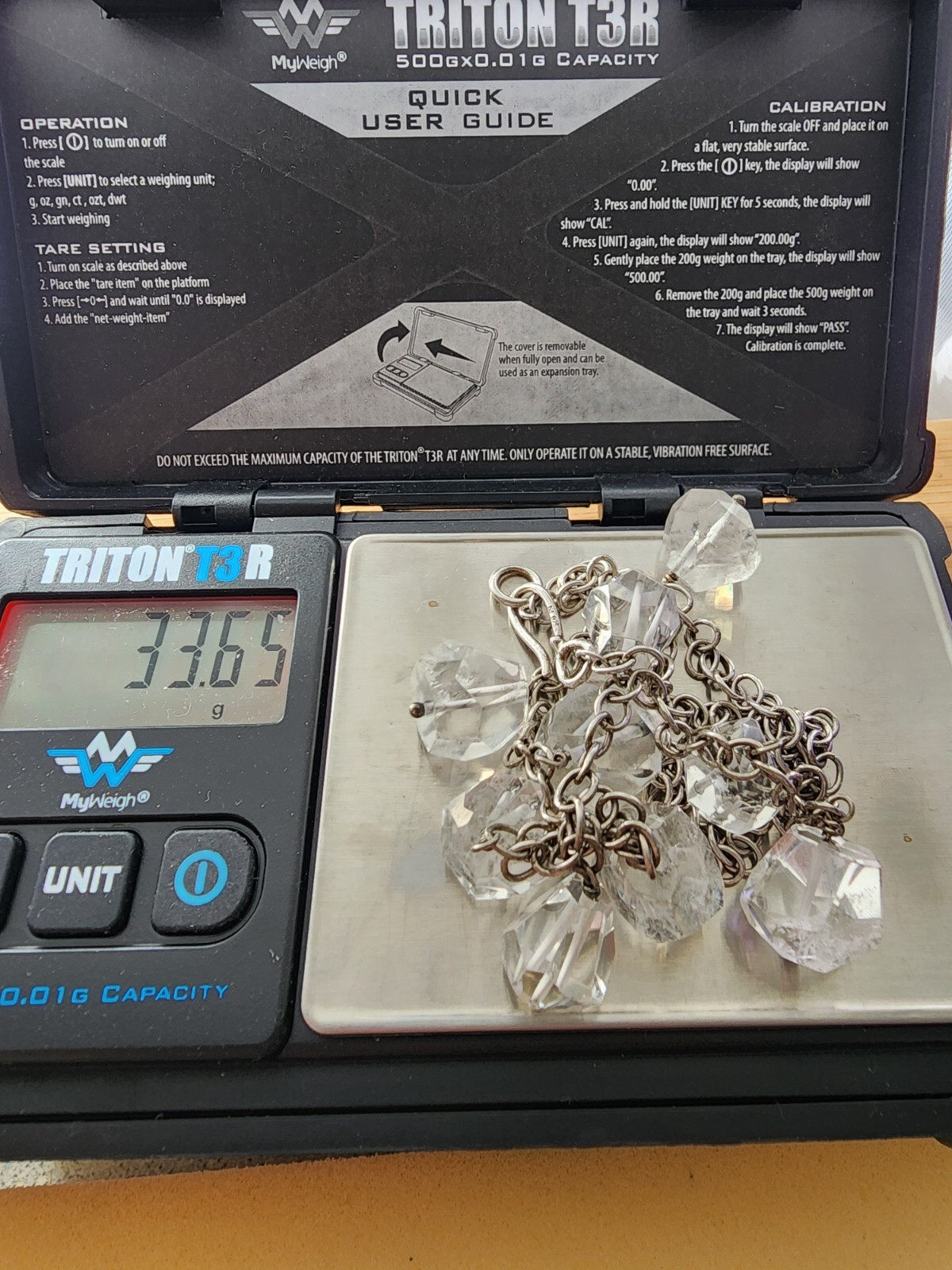 Vtg Crystal Quartz Faceted Briolette 925 Sterling Silver Nickel Free FREE $HIP!!