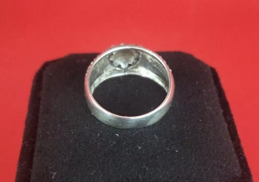Vintage.925 Sterling Silver Marcasite Ring Size 7(6.4Mm-4.2G) Ster 5037