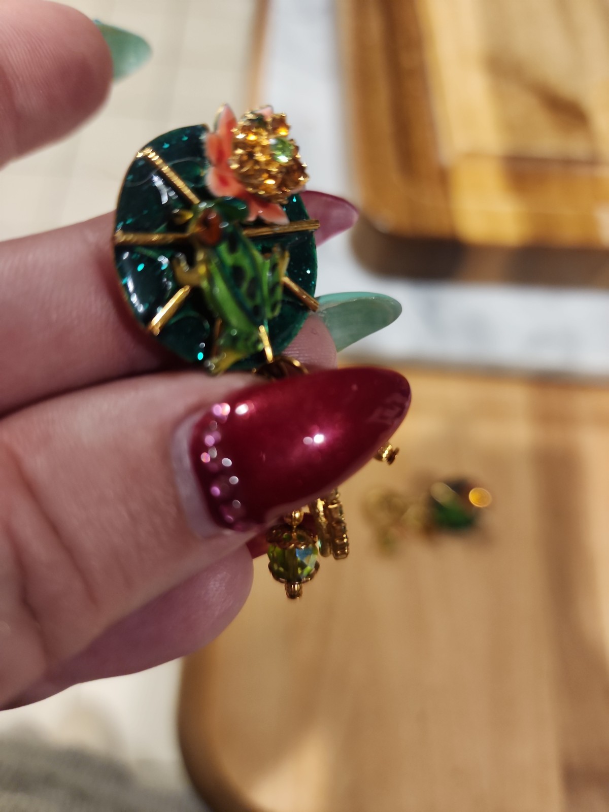 Lunch At The Ritz Frog Legs Earrings