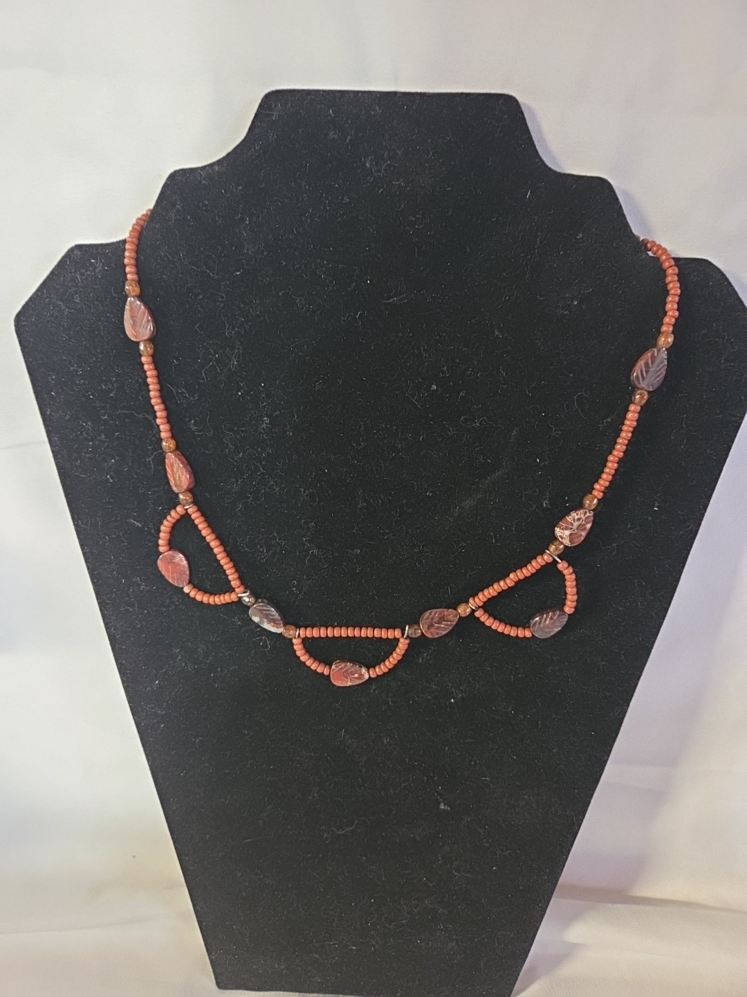 Vintage Gemstone Necklace, Navajo/Southwest, Beautiful Detail – 16″ (915)
