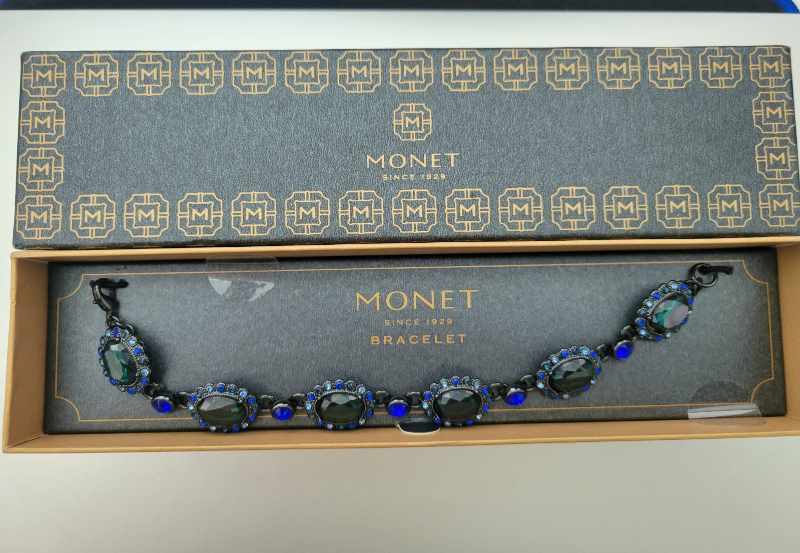 Monet bracelet with beautiful blue tones- New In box