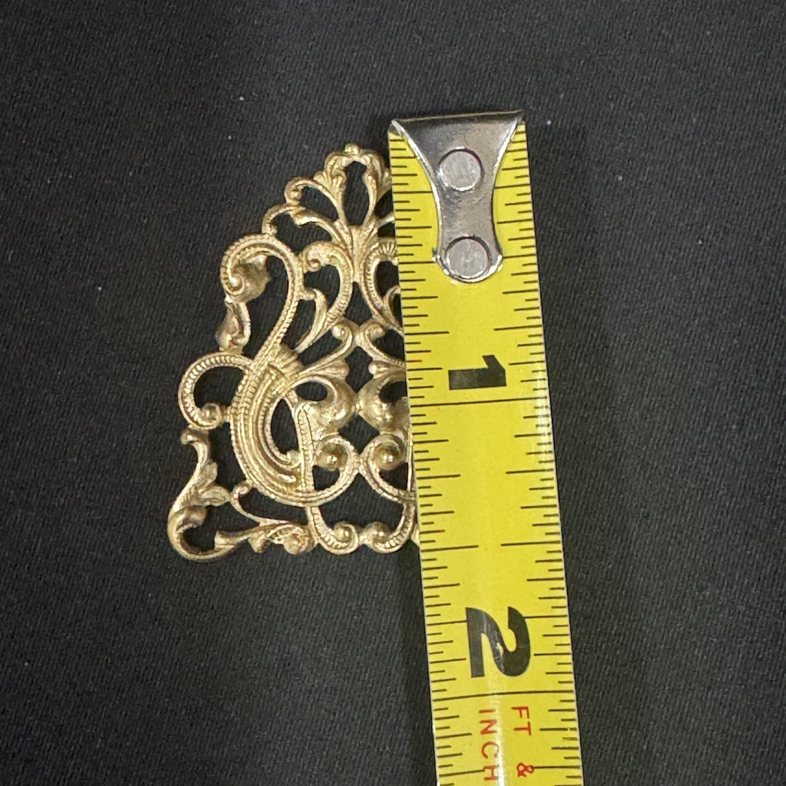7 pcs Filigree Ornate Triangle 40mm Stamping Raw Brass DIY Metal Jewelry supplie