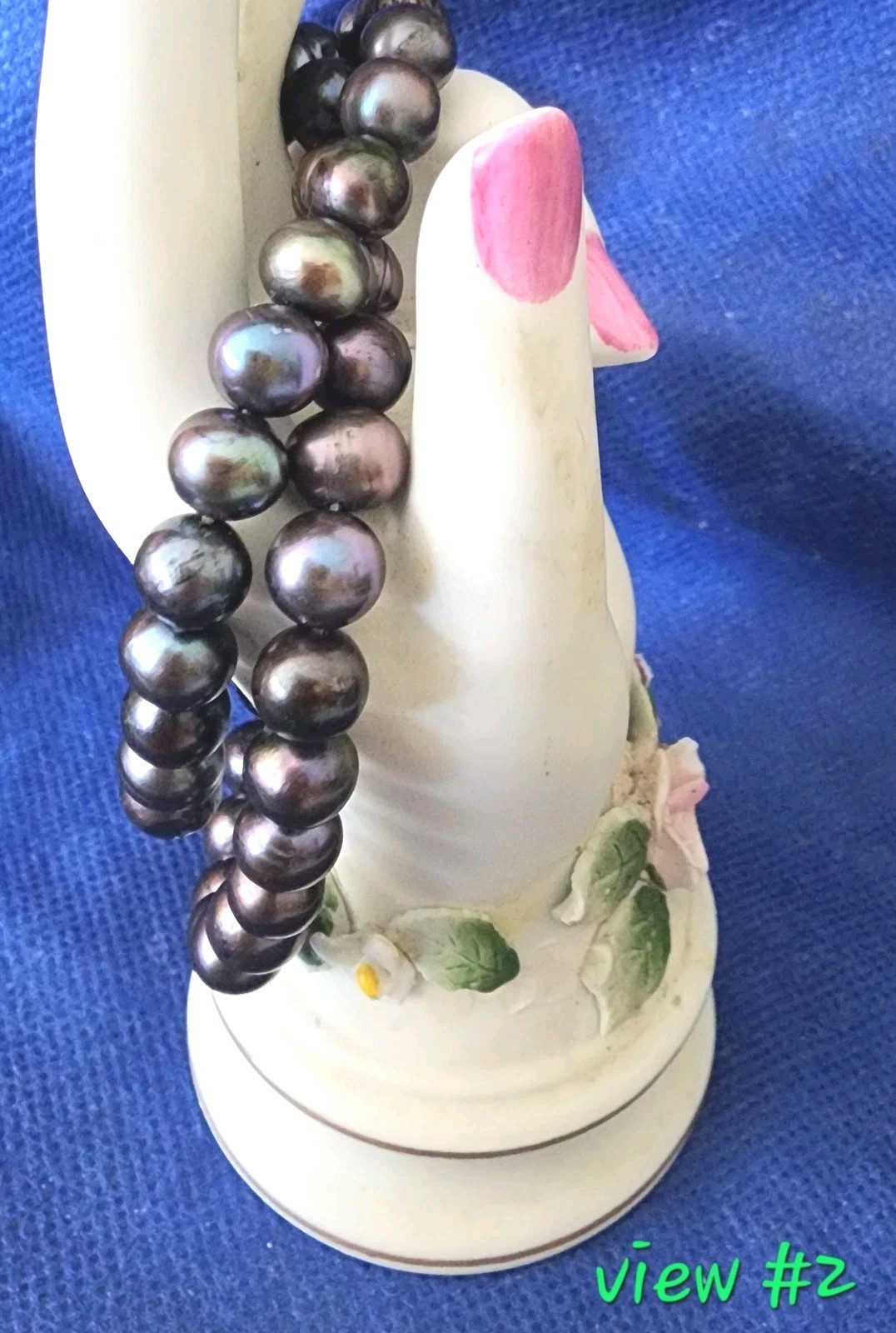 LUMINOUS PEARL 2 BRACELETS W./SHADES OF PURPLE, GREEN, BLUE & LAVENDER (Stretch)