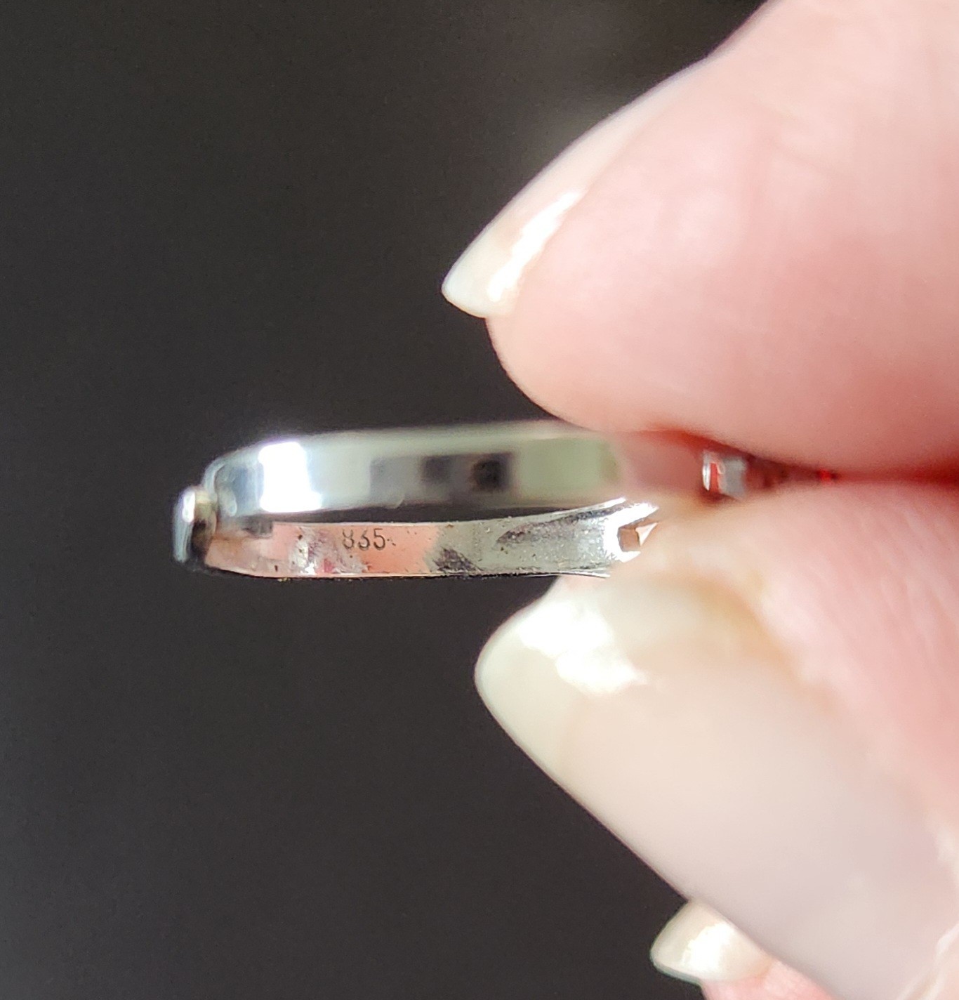 835 Silver Child’s Ring VIntage Ladybug Motif