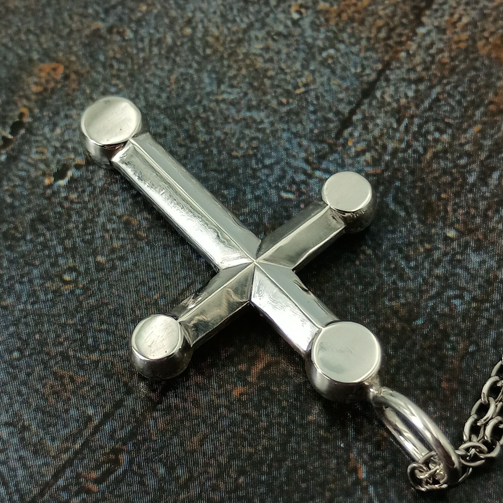Georg Jensen Andreas Mikkelsen Cross Pendant Necklace 261B Silver 925 Vintage