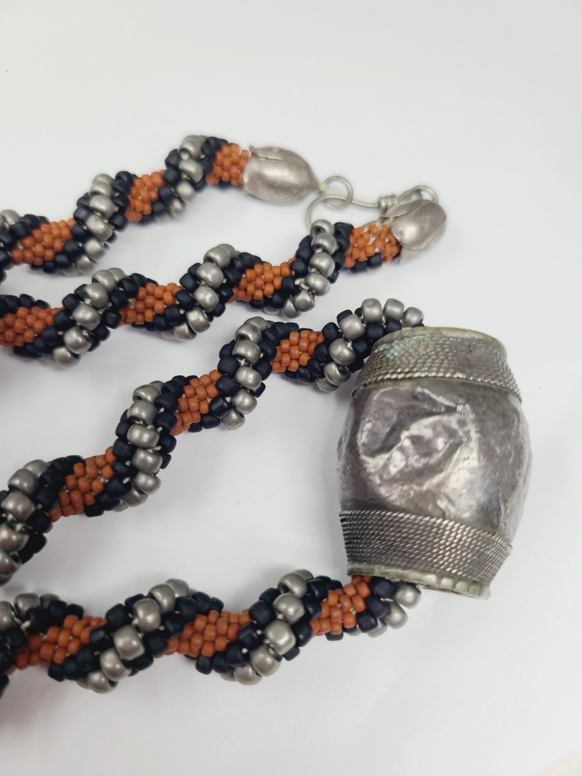 Antique Yemeni Ethnic Bedouin Bead Necklace Glass Beads Yemen African Trade
