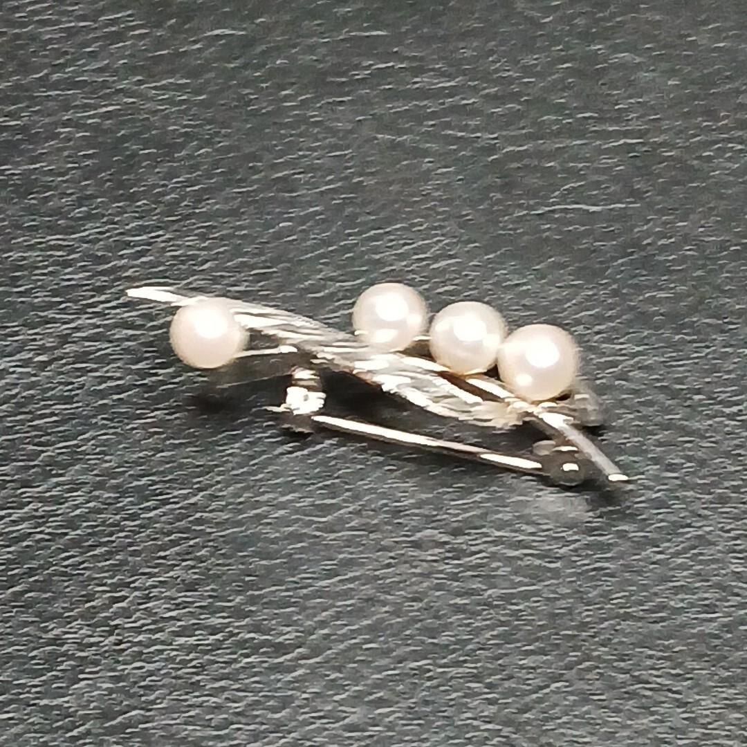 Vintage STERLING 925 Pin Brooch Faux Pearl. 11-786