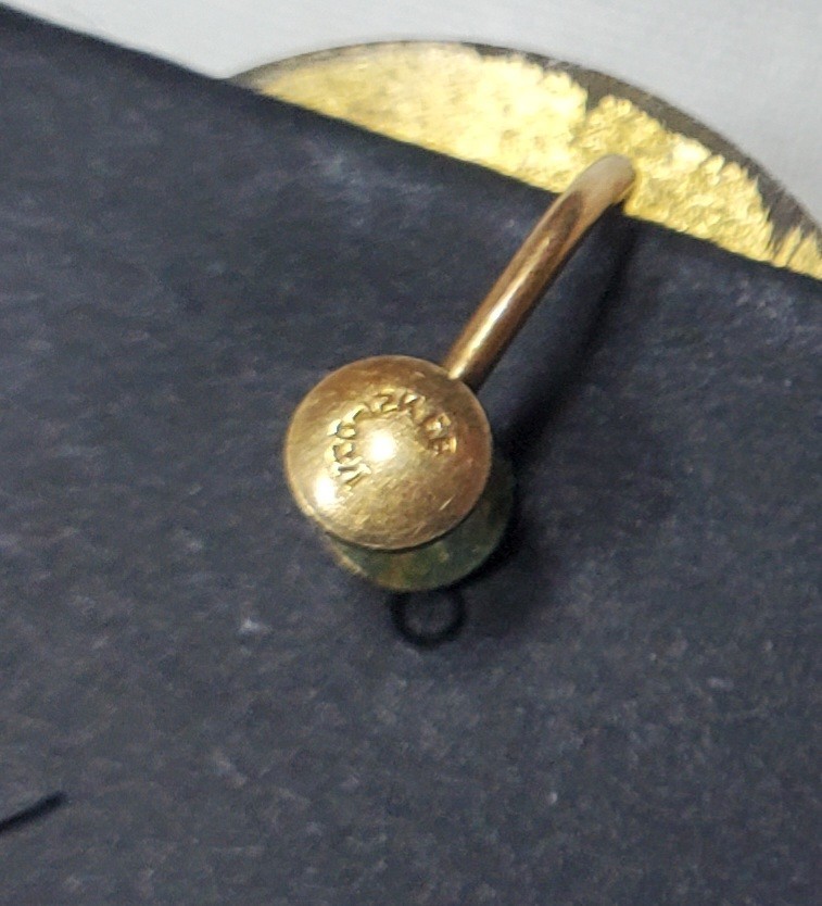 Vintage 1/20th 12k Gold Filled Circle Disc Steam Engines Screw Back Earrings