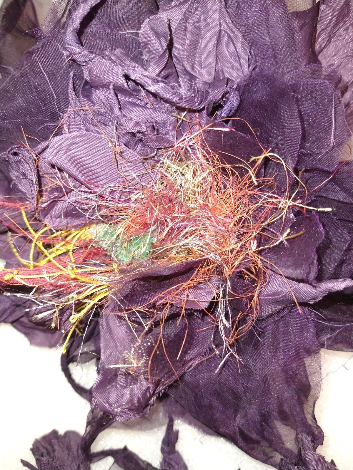 Brooch Large Purple Silk Costume Brooches & Pins Hair Clip Accessories Jewelry