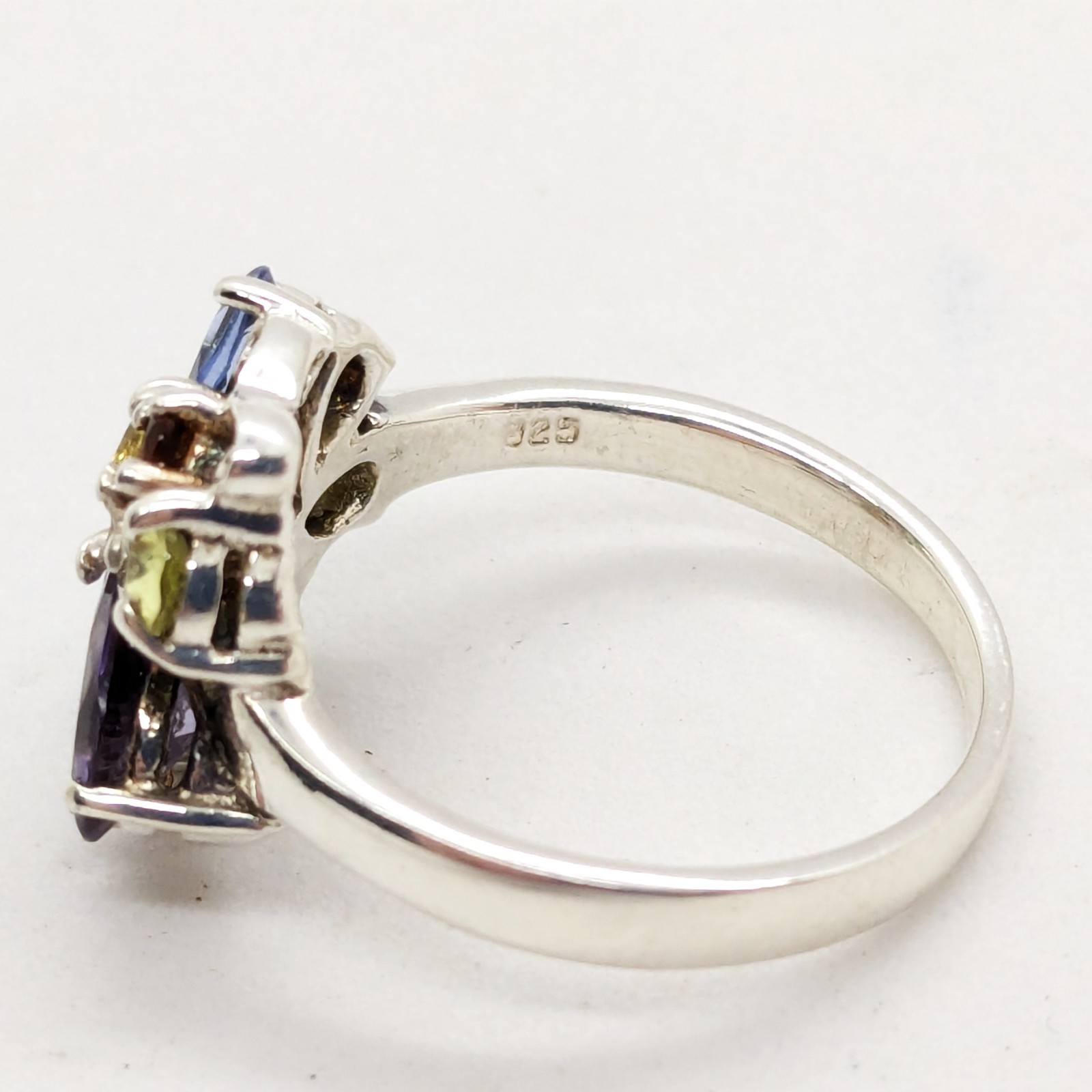 Vintage Luxury RING “Samotsvety”Silver 925 with Bright Stones -size: 7.5US| #127
