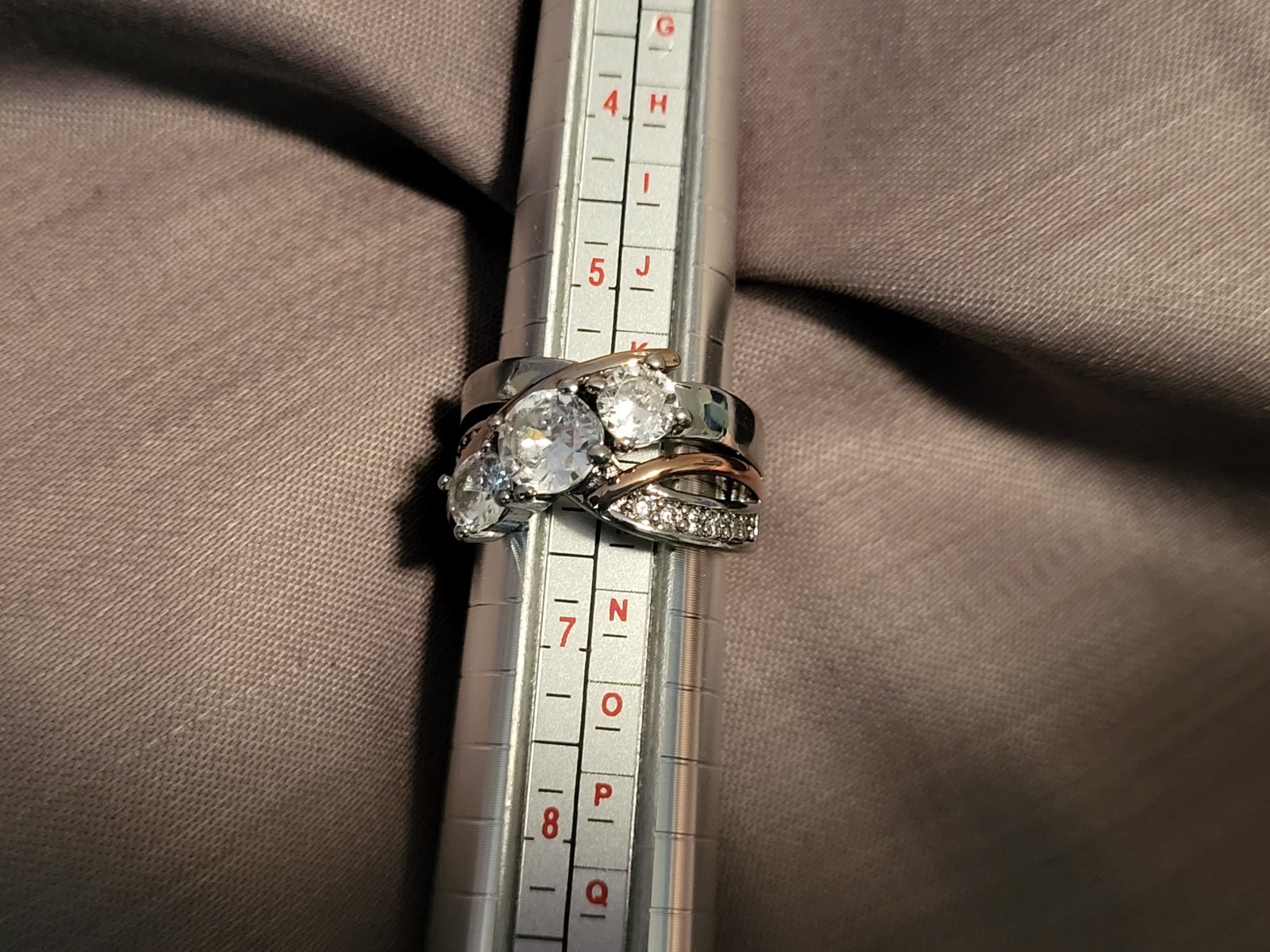 Vintage Gold and Silver Zirconic Ring