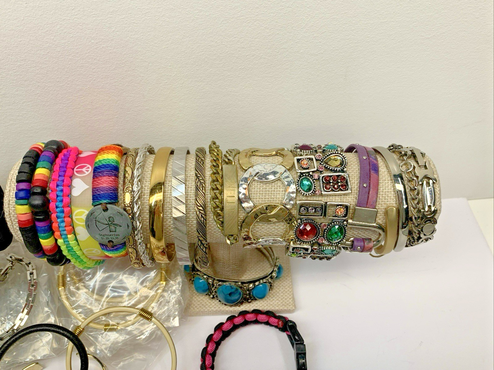 Lot of 70 Bracelets Vintage To Modern Variety of Color Styles Costume Jewelry