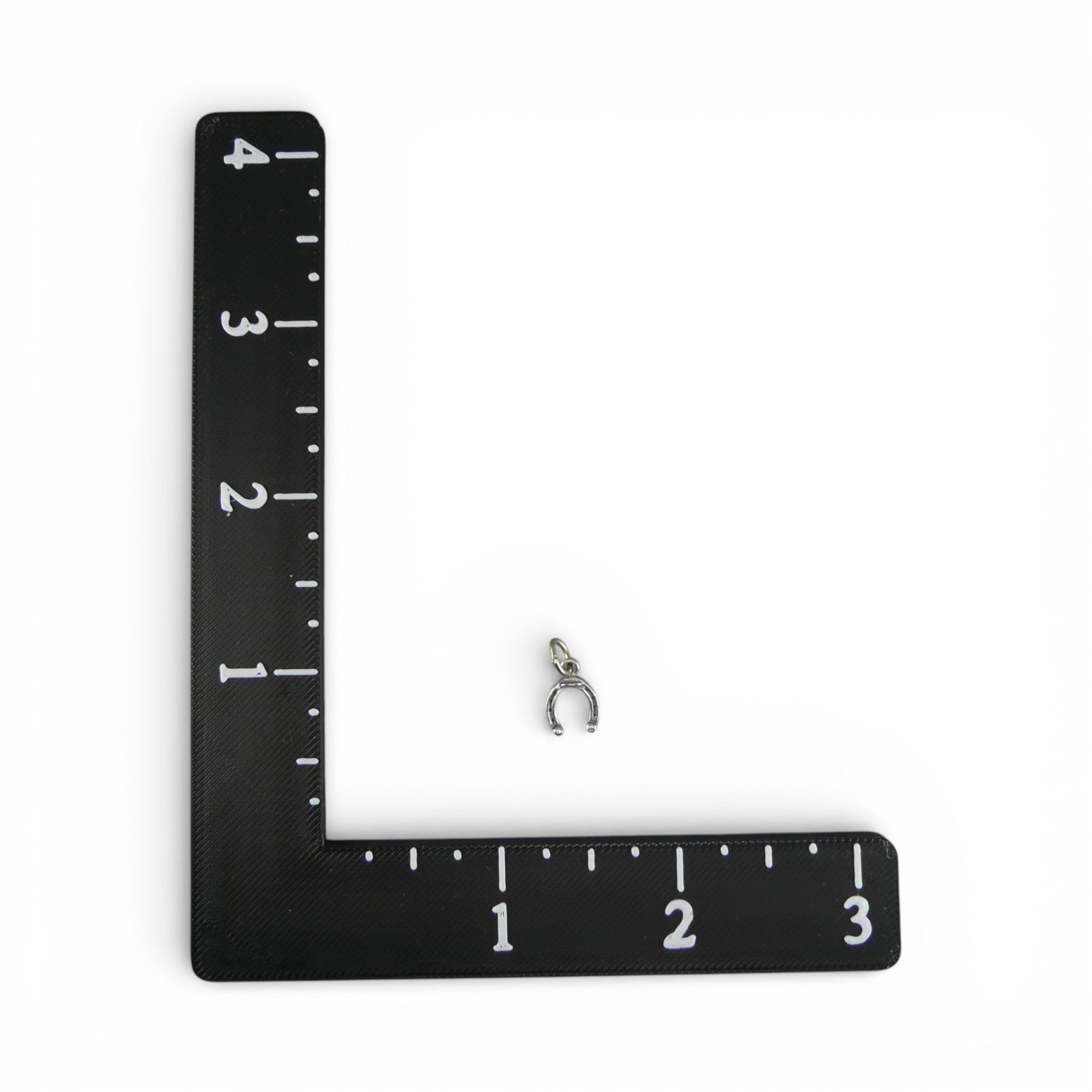 TINY Horseshoe Sterling Silver Charm Miniature Small Finding Jewelry Making Mini