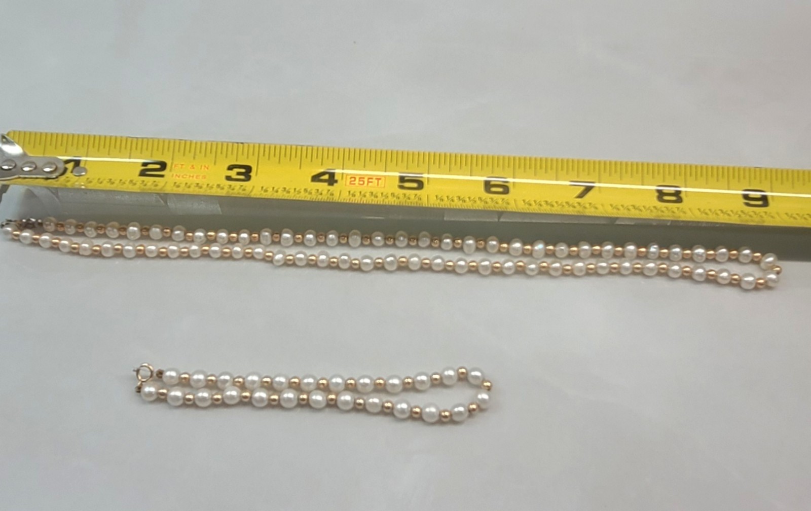 Vintage 14K Gold Bead-Pearl Jewelry Necklace Bracelet Earrings Set