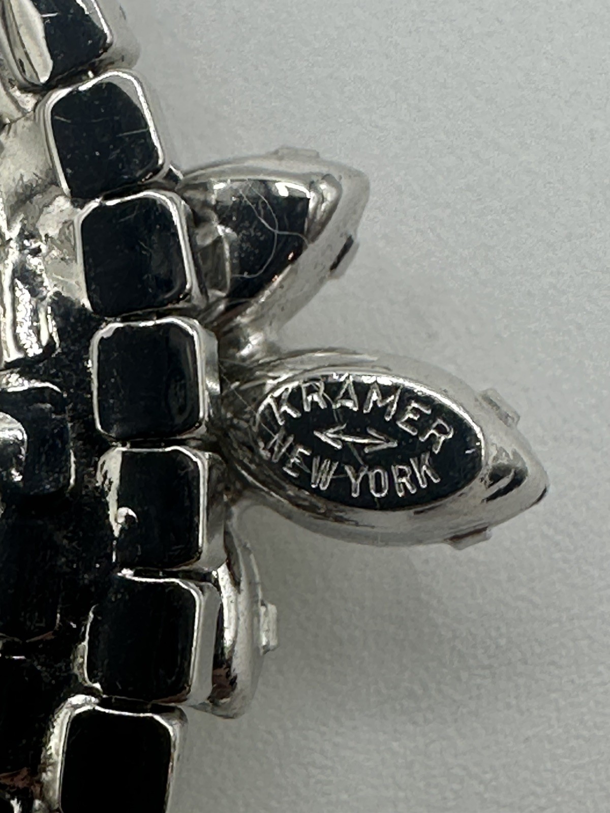Stunning Vintage Signed Kramer of New York Rhinestone Brooch