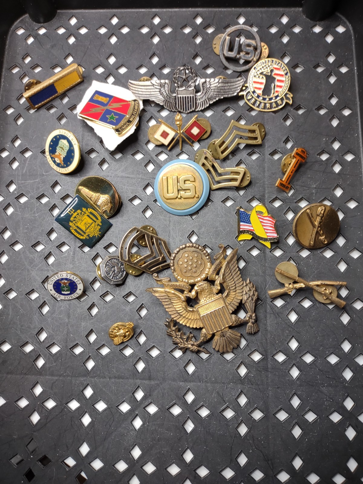 Lot Of Military Themed Pins Military Pin Lot DSTAC