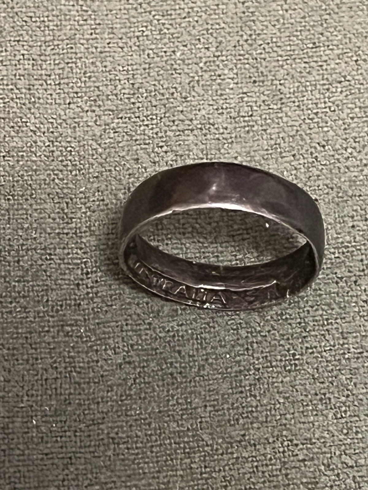 925 Sterling Antique 1911-1936 Australia 1 Florin – George V Coin Ring Size 9.75