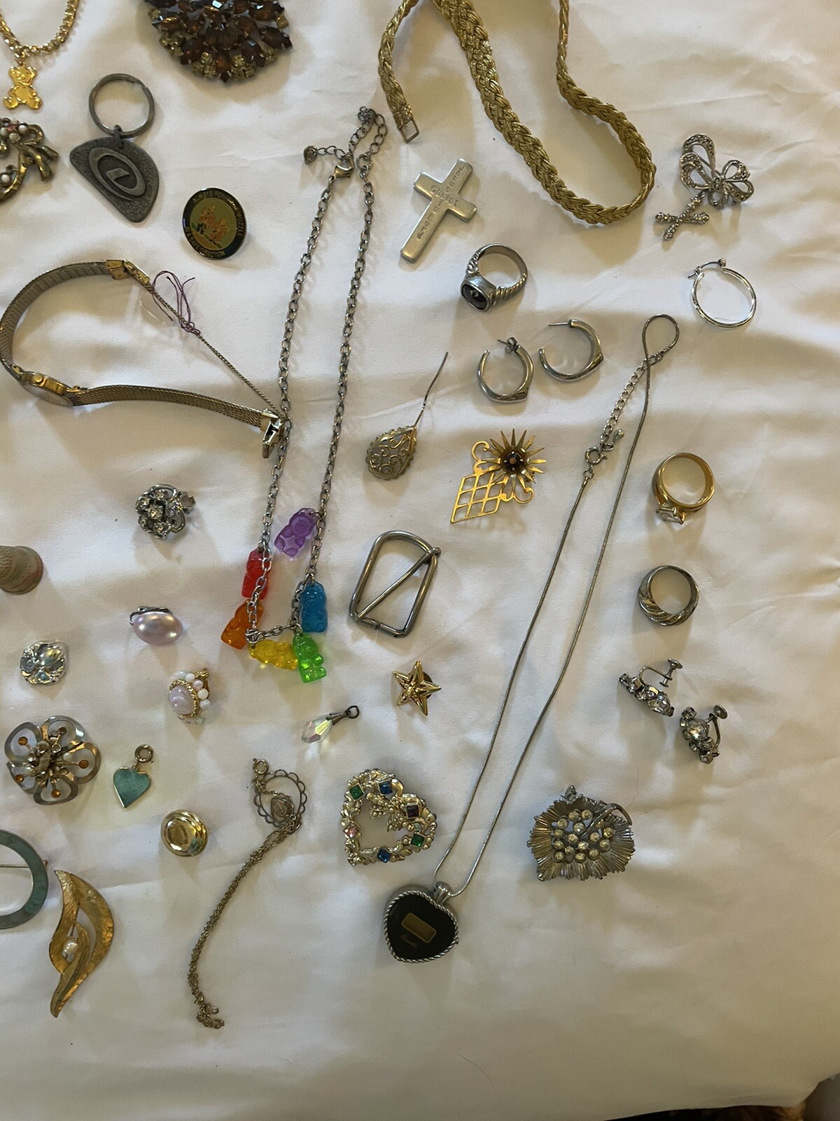 Jewelry Lot Huge Vintage to Now Junk Drawer Craft Repair Some Wear 100 PCs
