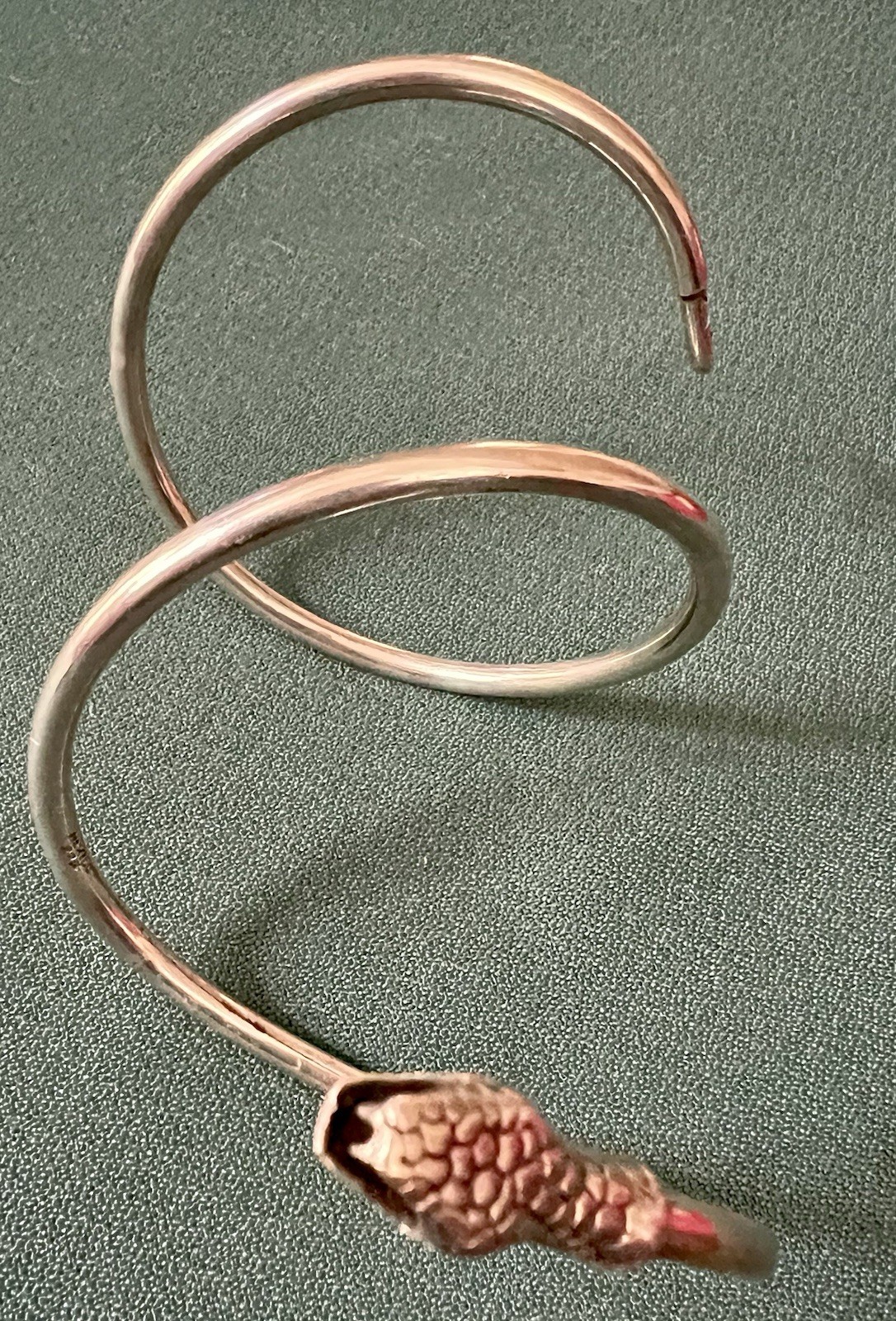 FABULOUS VINTAGE MEXICO STERLING SILVER SNAKE WRAP BRACELET