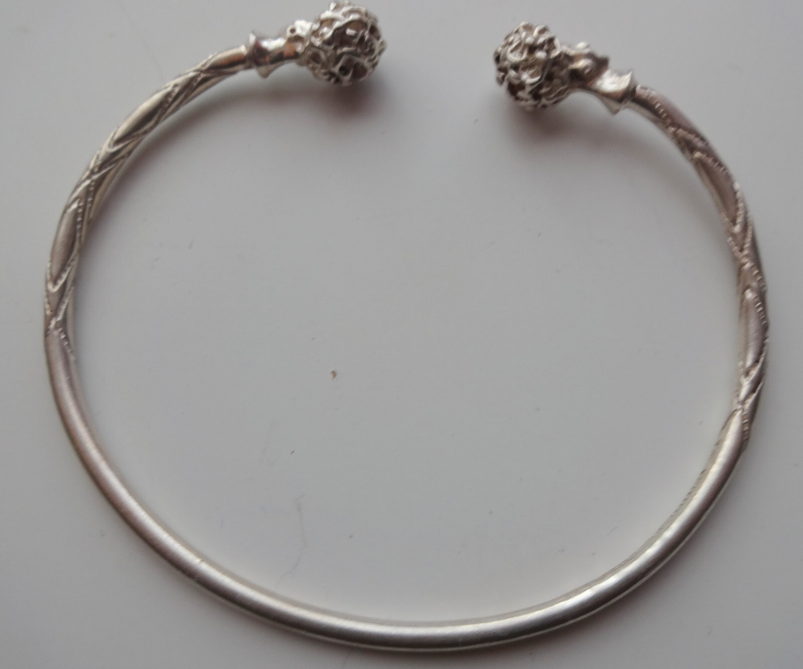 Vtg African Blackamoor Sterling Tribal Bypass Cuff Bracelet Jamaica Signed W.I.