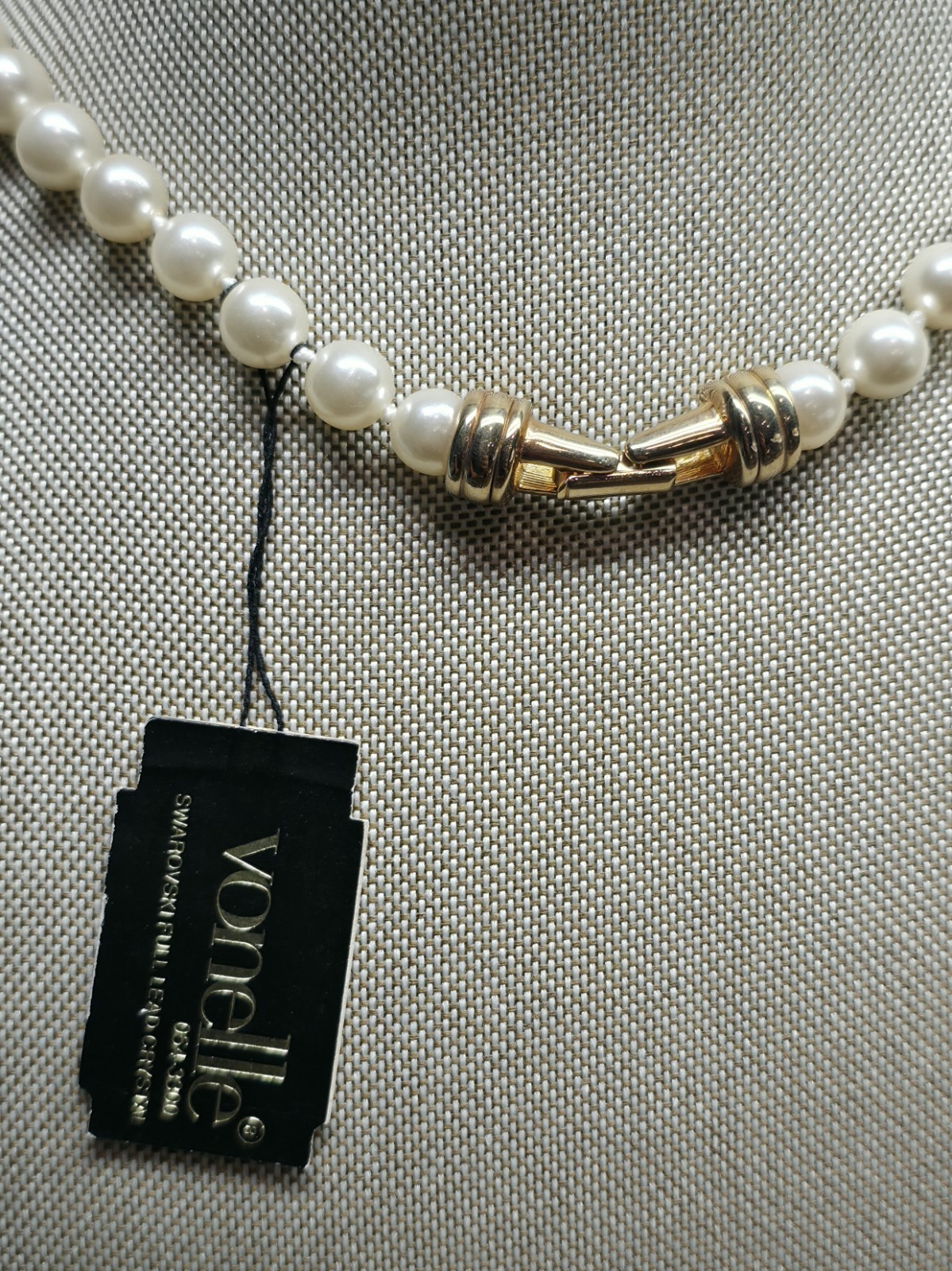 Vintage Swarovski Jeweler’s Collection Stunning Pearl & Crystal Drop Necklace