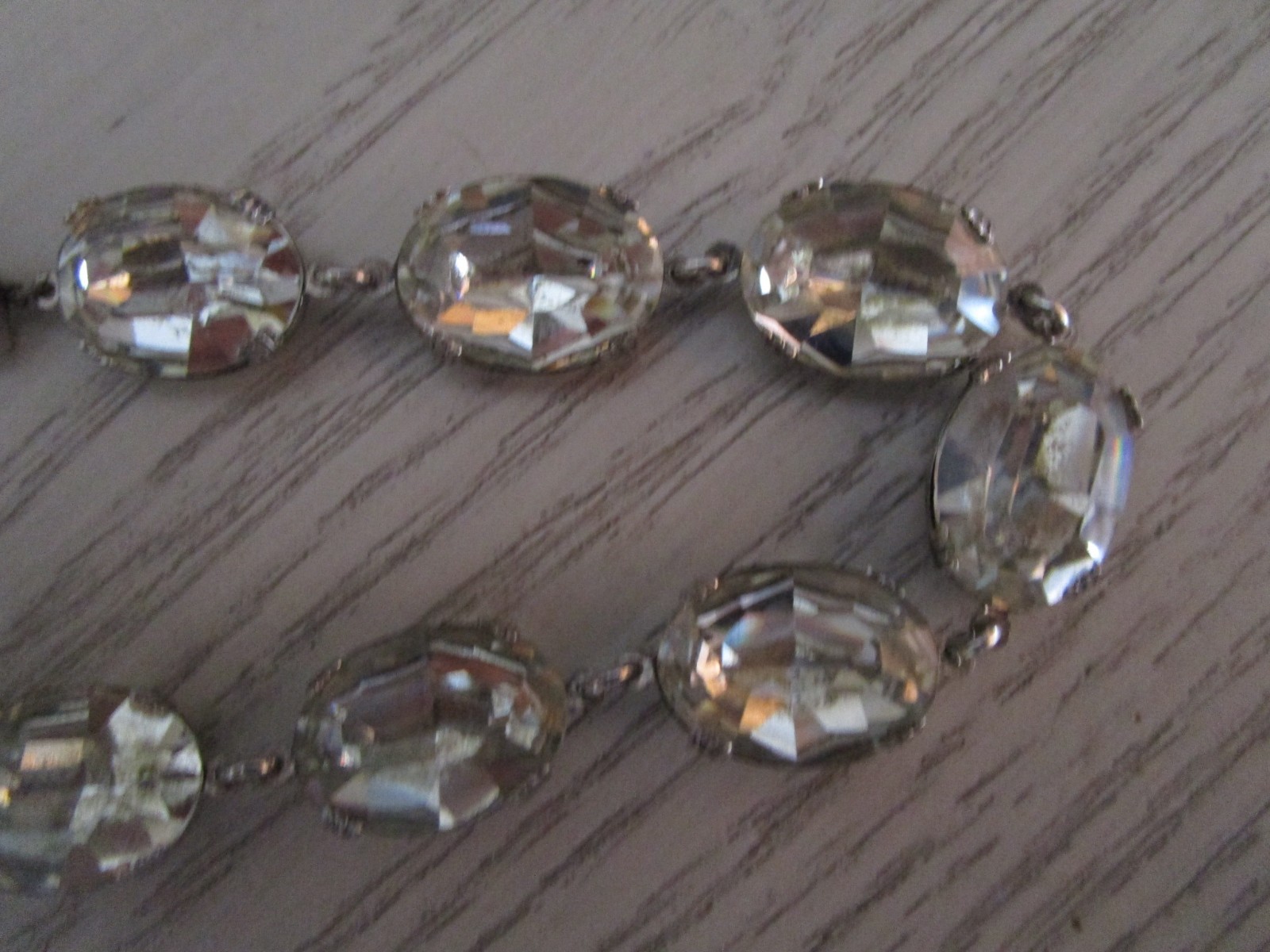 VINTAGE GORGEOUS KRAMER STERLING CRYSTAL RHINESTONE 13″ NECKLACE