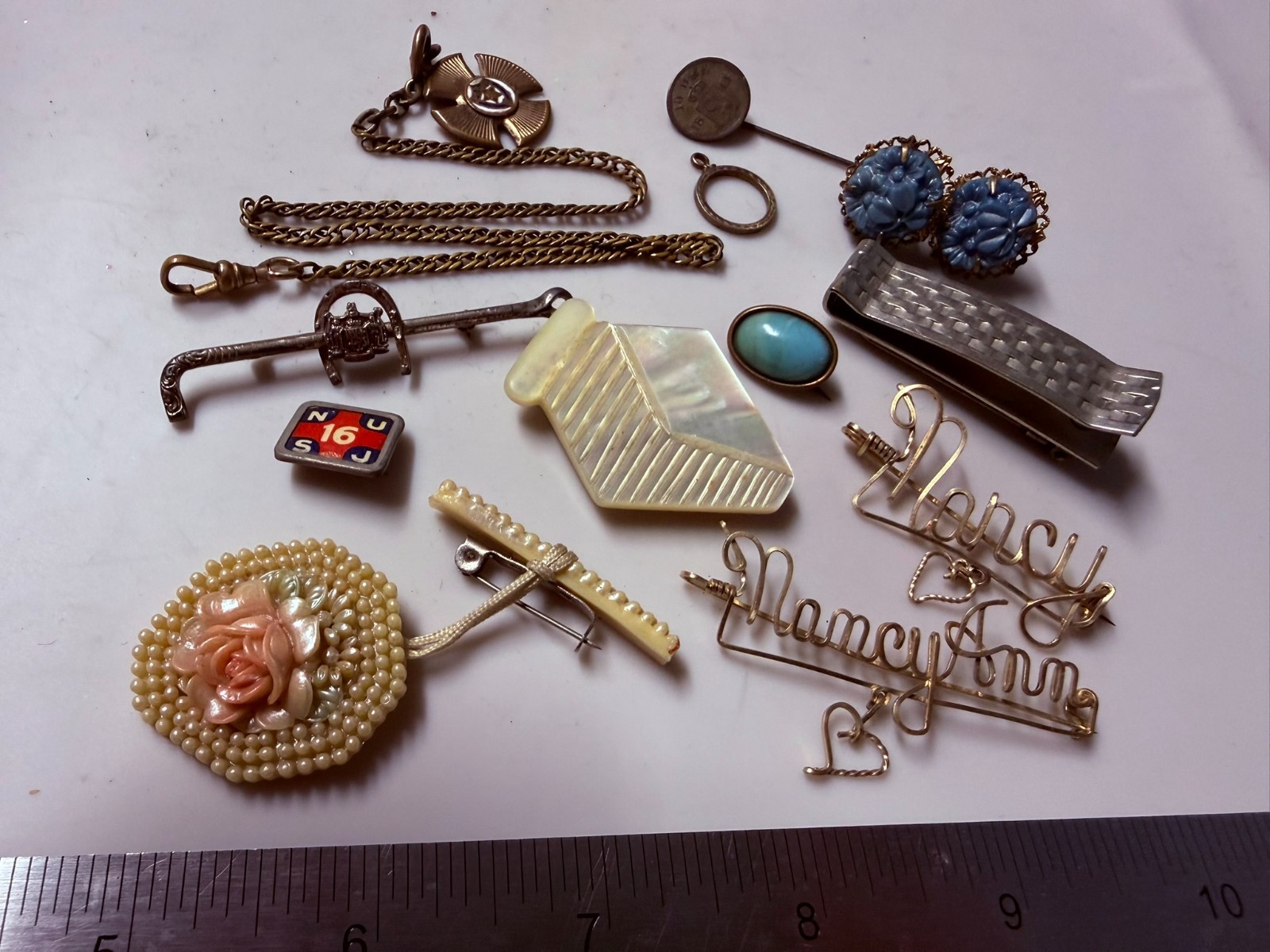 Collection Lot Amazing Variety Antique and Older Vintage Jewelry Brooches – Y8