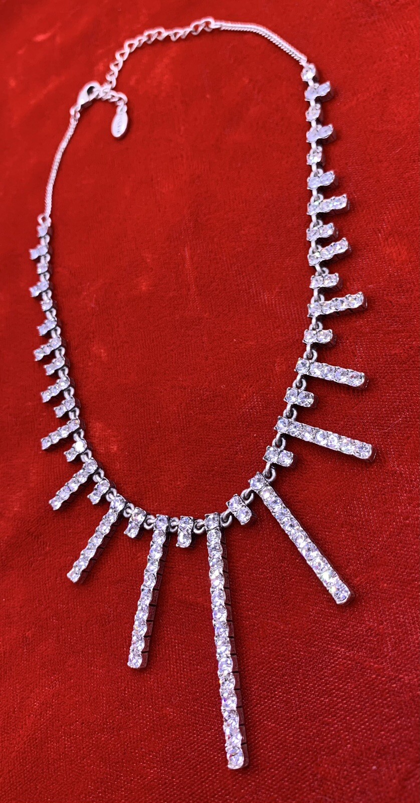 PILGRIM DANISH DESIGN Crystal Stone Collar Necklace Prom Wedding Bride Signed