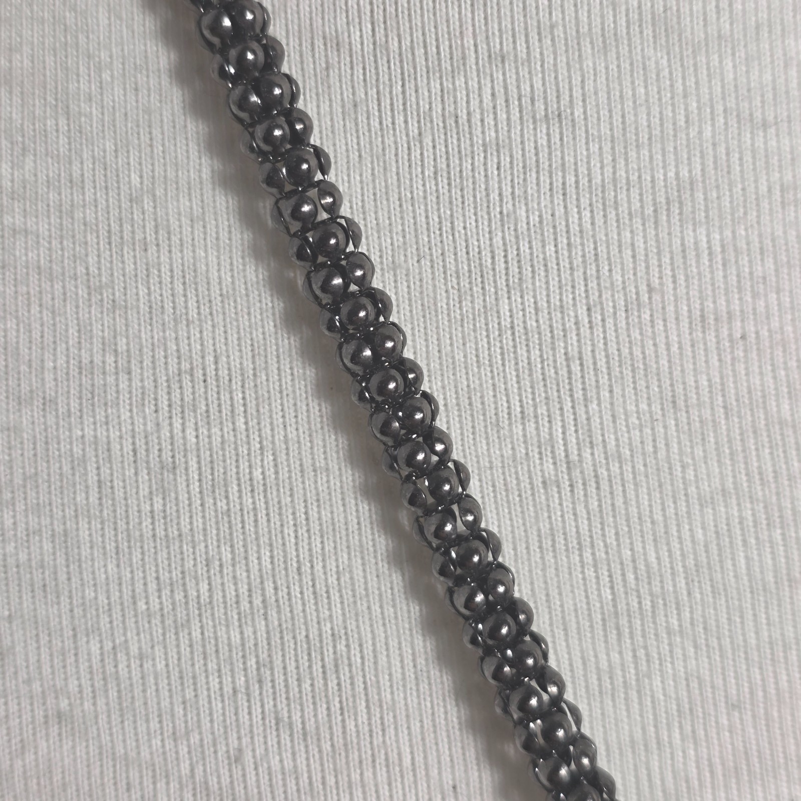 Gunmetal Gray Hammered Metal Heart-Shaped Leaf Pendant Necklace