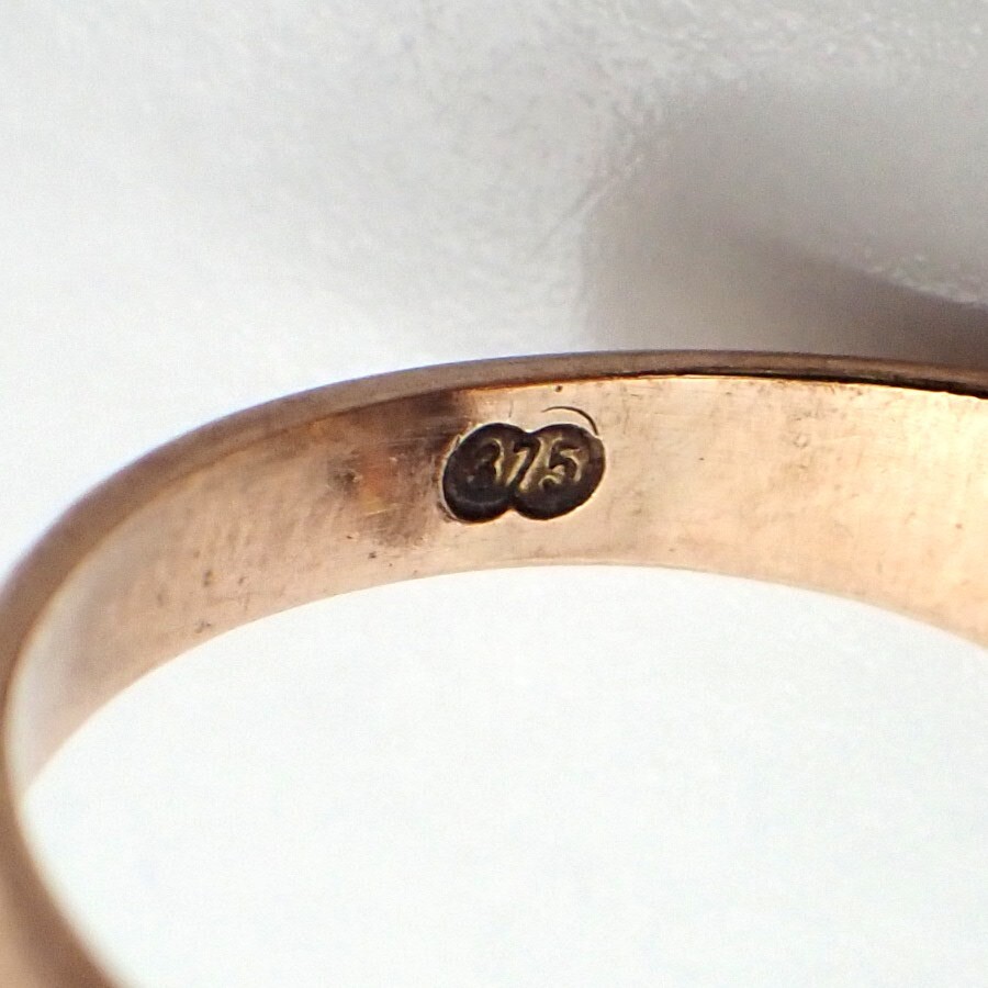 Rose Cut Diamond Long Ring 9K Gold