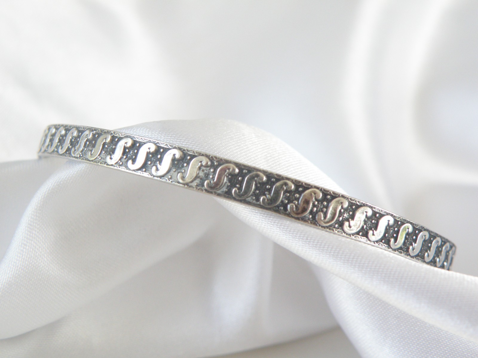 Vintage Sterling Silver 925 Rare Danecraft Felch Slip on Bracelet 7.5″