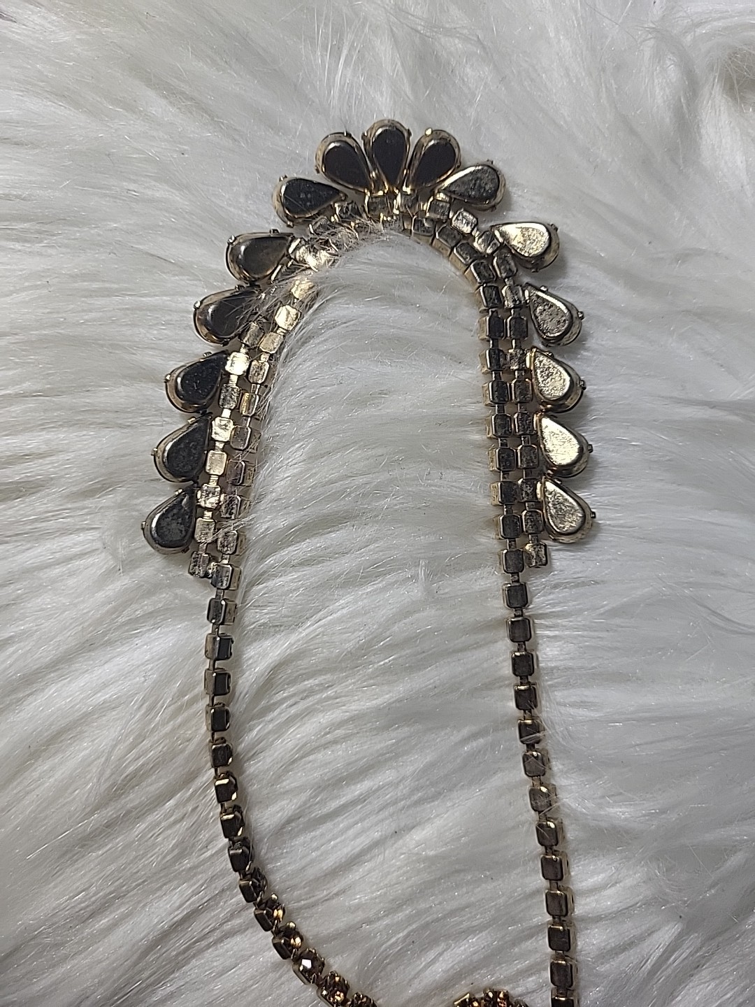 Vintage Unsigned Rhinestone Necklace