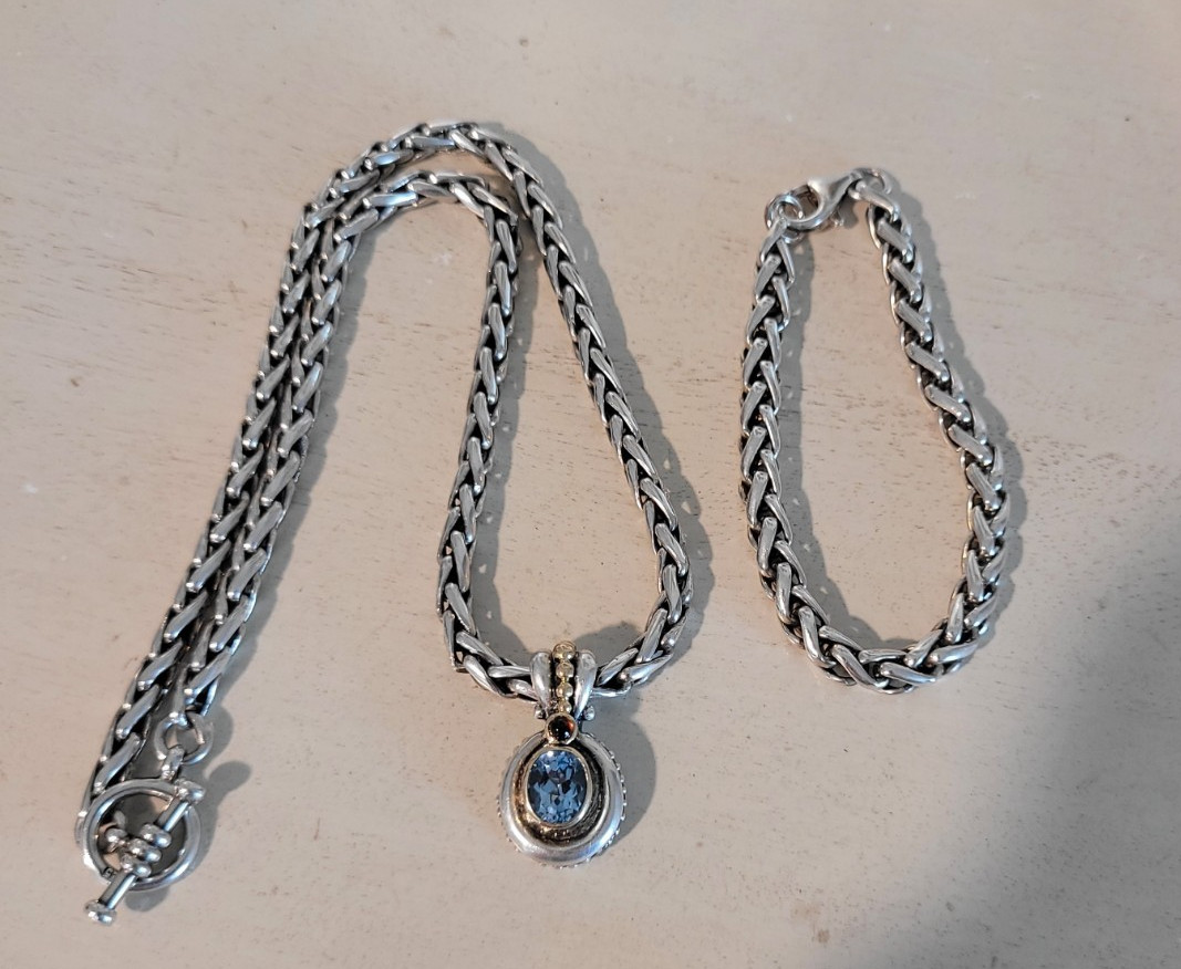 Vintage MSC 925 Sterling Silver Interwoven Link Bracelet 7.5″ L – 23.6 grams